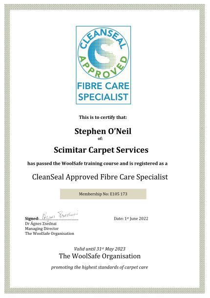 Scimitar Carpet Cleaning Fibre Care Specialists